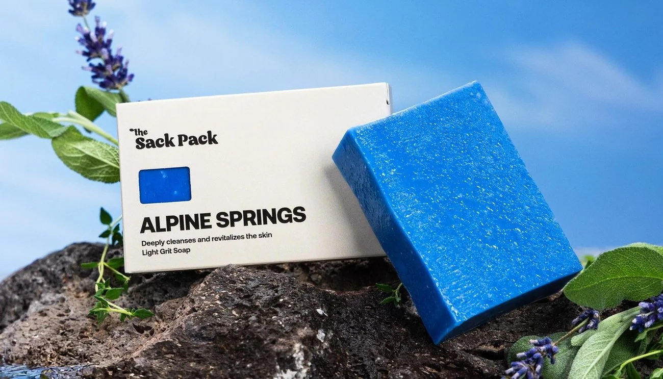Кутия Alpine Springs със син сапун, лавандула и планински камък